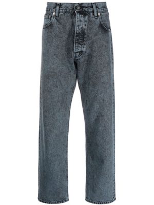 Haikure marbled mid-rise straight-leg jeans - Blue