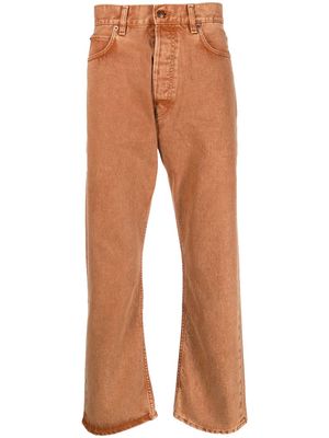 Haikure mid-rise straight-leg trousers - Orange