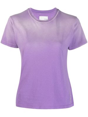 Haikure ombré-effect cotton T-shirt - Purple
