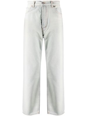 Haikure organic-cotton cropped trousers - Blue