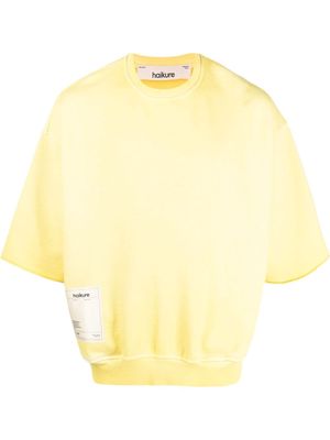 Haikure organic-cotton short-sleeve sweatshirt - Yellow