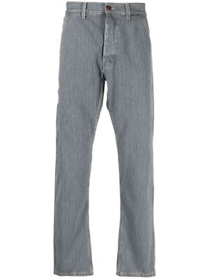 Haikure pinstripe straight-leg jeans - Blue