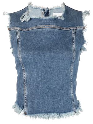 Haikure sleeveless denim top - Blue