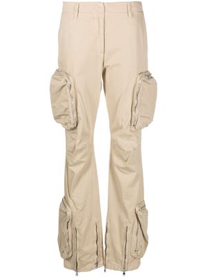 Haikure straight-leg cargo trousers - Neutrals