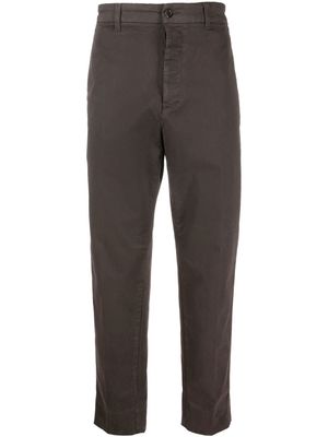 Haikure straight-leg cut trousers - Brown