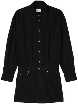 Haikure Tatum denim shirt minidress - Black