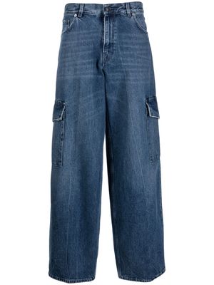 Haikure wide-leg cargo jeans - Blue