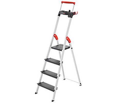 Hailo L100 TopLine  4-Step aluminum safety step ladder