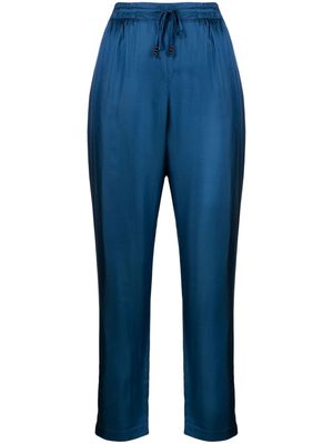 Hale Bob satin-weave tapered trousers - Blue