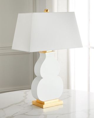 Haley 27" Gloss White Table Lamp