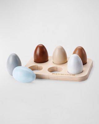 Half-Dozen Wooden Egg Play Set