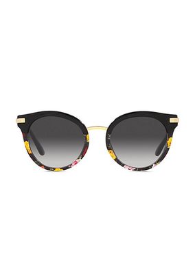 Half Print 50MM Wayfarer Sunglasses
