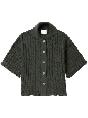 Halfboy cable-knit cotton top - Green