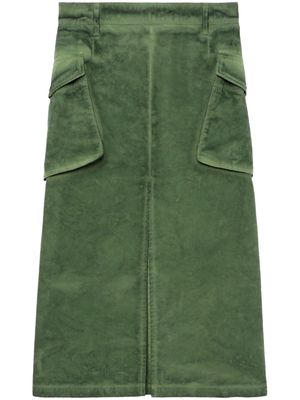 Halfboy cargo-pocket midi skirt - Green