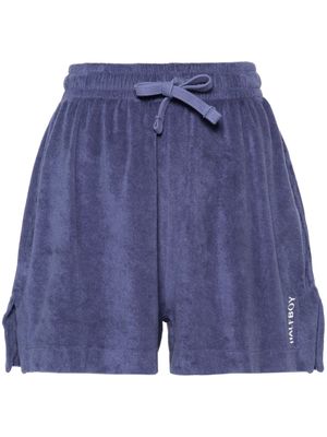Halfboy embroidered-logo shorts - Blue