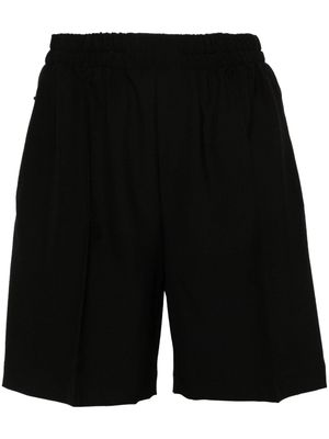 Halfboy fine-check-pattern tailored shorts - Black