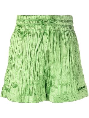 Halfboy high-waist silk shorts - Green