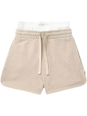 Halfboy layered cotton shorts - Neutrals