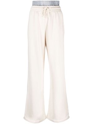 Halfboy layered-waistband cotton trousers - Neutrals