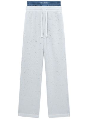 Halfboy layered wide-leg track pants - Grey