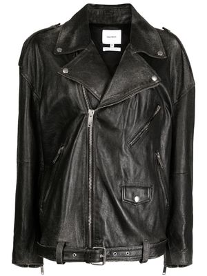 Halfboy leather biker jacket - Black