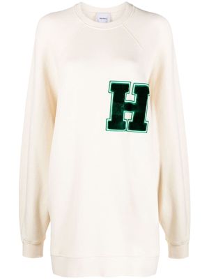 Halfboy logo-appliqué cotton long sweatshirt - Neutrals