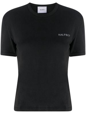Halfboy logo-embroidered cotton T-shirt - Black