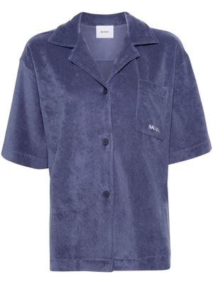 Halfboy logo-embroidered terry-cloth shirt - Blue