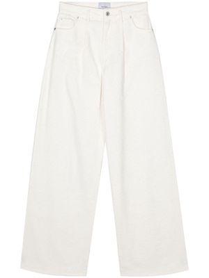 Halfboy logo-patch wide-leg jeans - Neutrals