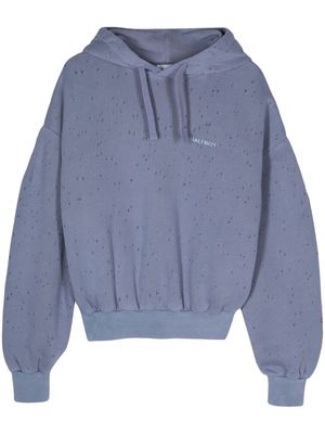 Halfboy logo-print hoodie - Blue