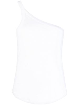 Halfboy one-shoulder cotton tank top - White