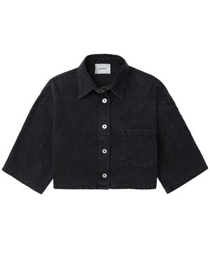 Halfboy short-sleeve cropped shirt - Black