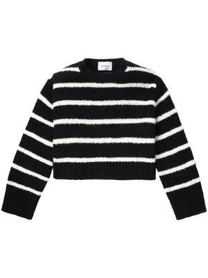 Halfboy striped cropped jumper - Black