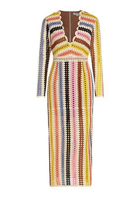 Halford Striped Crochet Dress