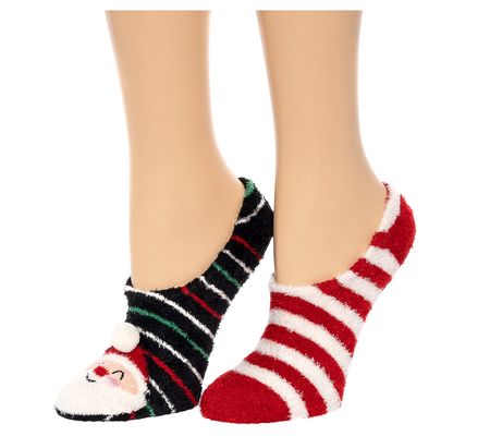 Hallmark 2 Pack Cozy Ballerina Santa Socks