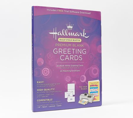 Hallmark 20 Greeting Cards & Envelopes w/ Card Studio Software