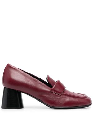 Halmanera Dani 55mm leather loafers - Red