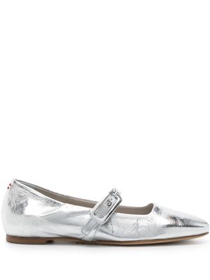 Halmanera Page metallic ballerina shoes - Silver