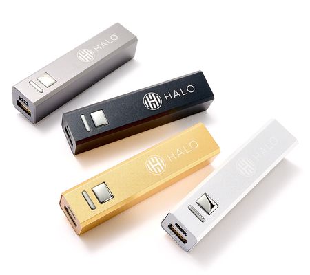 HALO Set of 4 2200mAh Portable Power Banks withUSB-C Cables
