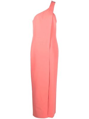 Halston one-shoulder sleeveless maxi dress - Pink