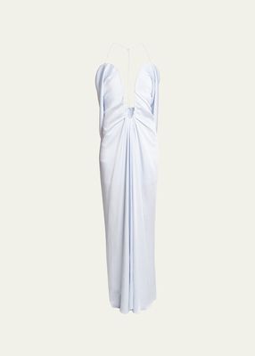 Halter Frame Column Cami Dress