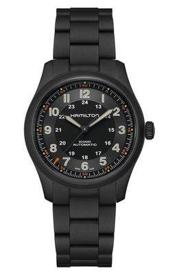 Hamilton Khaki Field Automatic Bracelet Watch, 38mm in Black 