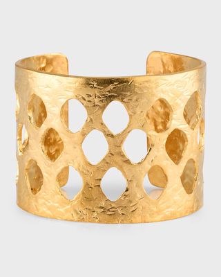 Hammered Gold-Plated Brass Cuff