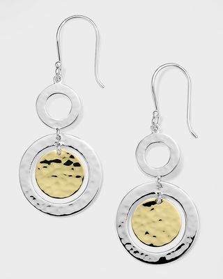 Hammered Small Snowman Earrings in Chimera