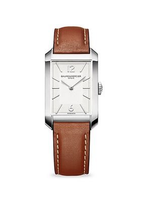 Hampton Stainless Steel & Calfskin Leather Watch