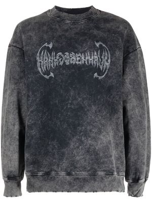 Han Kjøbenhavn bleached-effect cotton sweatshirt - Black