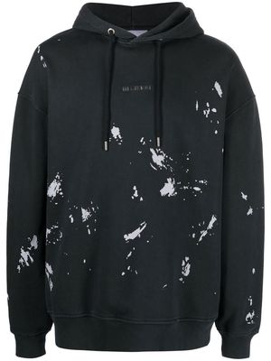 Han Kjøbenhavn Bulky painterly-print hoodie - Black