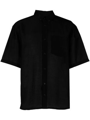 Han Kjøbenhavn button-down short-sleeve shirt - Black