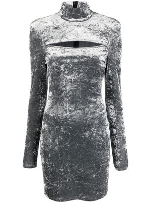 Han Kjøbenhavn crushed-velvet mini dress - Grey