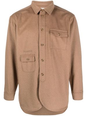Han Kjøbenhavn embroidered-logo long-sleeve shirt - Brown